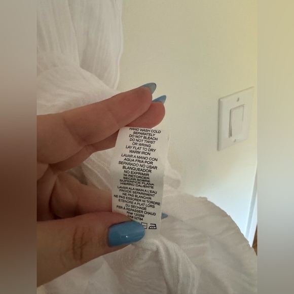 Vitamin A Costa Caftan Gauze Swim Cover Up Maxi Size Small White Beach Pool EUC - Picture 10 of 10